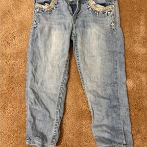 Wallflower Blue Ankle Cropped Jeans